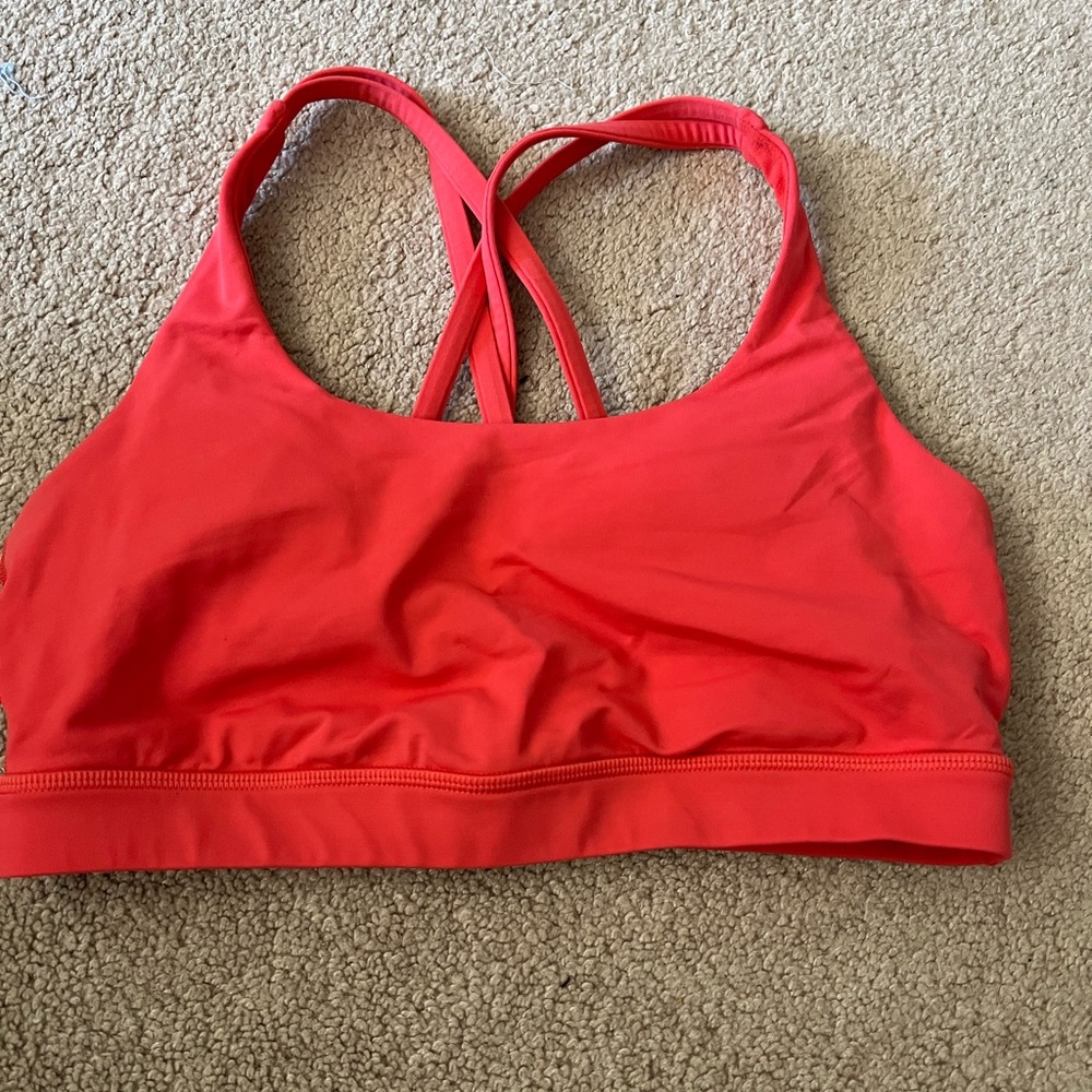 Lululemon Energy Bra Medium Support Color: Warm Coral
